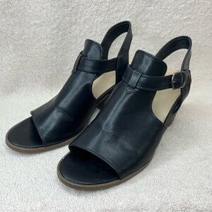 Frye & Co Gaia Slingback Heels Sandals-Black-Women’s 11-Faux Leather-Casual-Fall